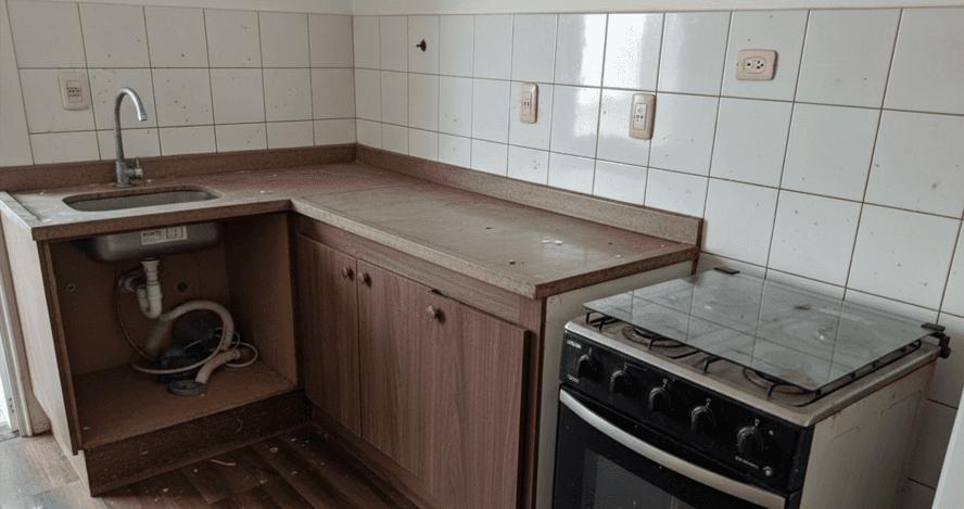 Cozinha antes da instalação